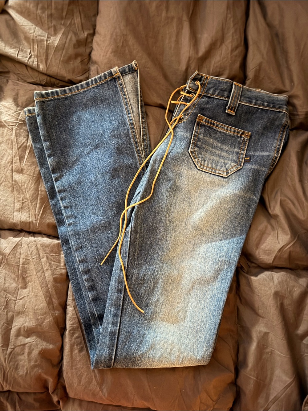 Y2K RARE ABERCROMBIE LACE UP FRONT JEANS